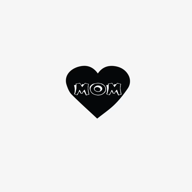 Design de coeur avec texte 'MOM' Homme Sweat-shirt à enfiler