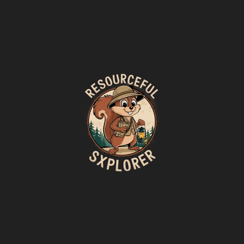 Resourceful Explorer Squirrel in Forest Adventure Bucket Hat