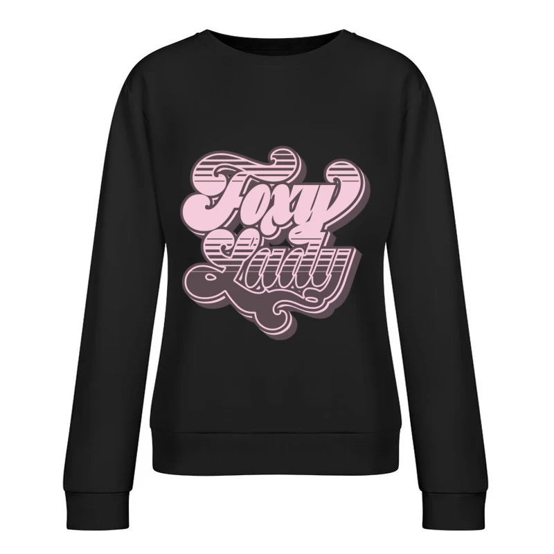 Retro Schriftzug Design Damen Pullover Sweatshirt