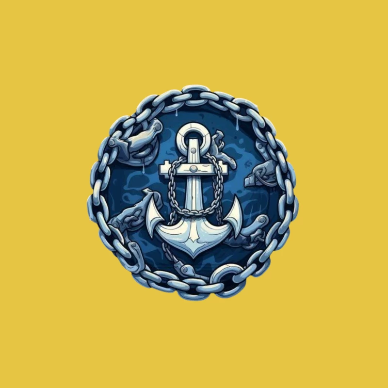 Anchor and Chains Emblem Male T-Shirt