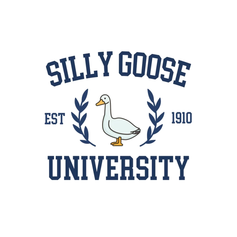 Silly Goose University Vintage-Style Logo Design Pin