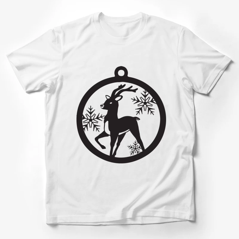 Ornement de renne avec flocons de neige Homme T-Shirt