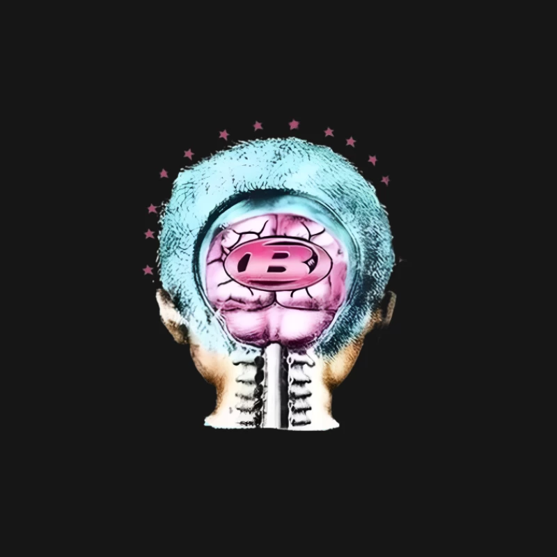 Cerveau Rétro avec Logo Homme T-Shirt