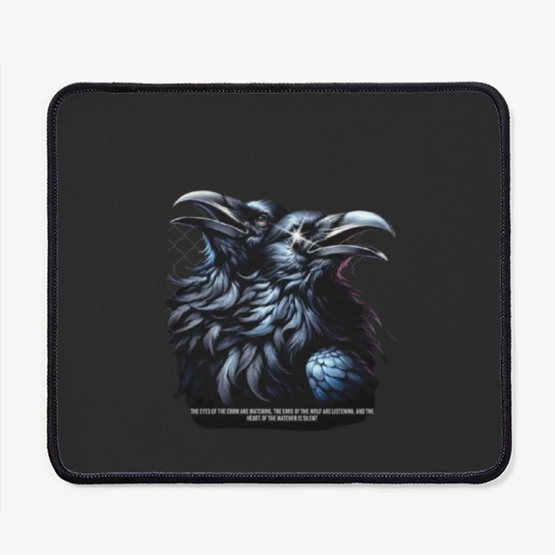 Gothic Raven Art with Game of Thrones Quote Mouse Pad