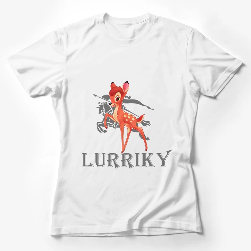 Niedliches Rehkitz-Motiv Damen T-Shirt