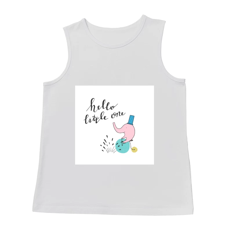 Illustration d'un éléphant avec chapeau et message Homme Débardeur