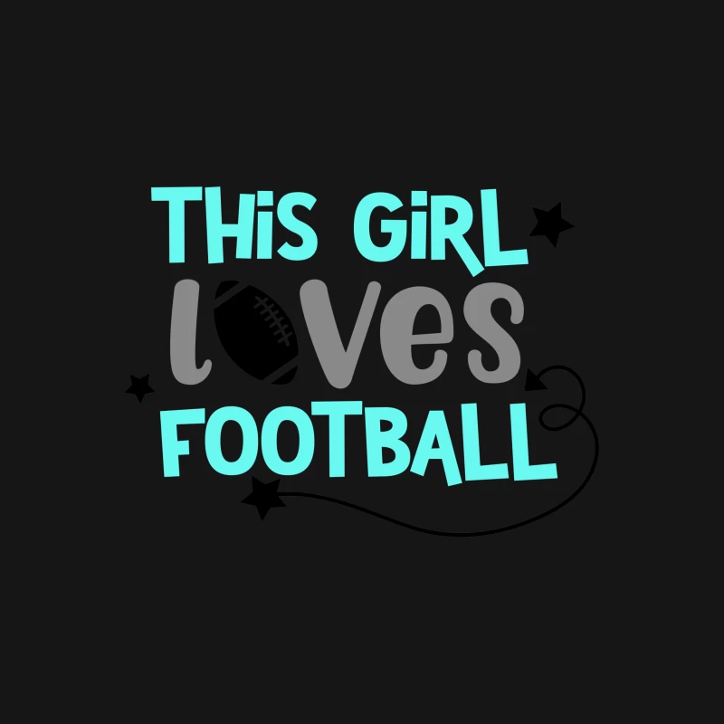 Aimer le football, fille, design d'amour Femme T-Shirt