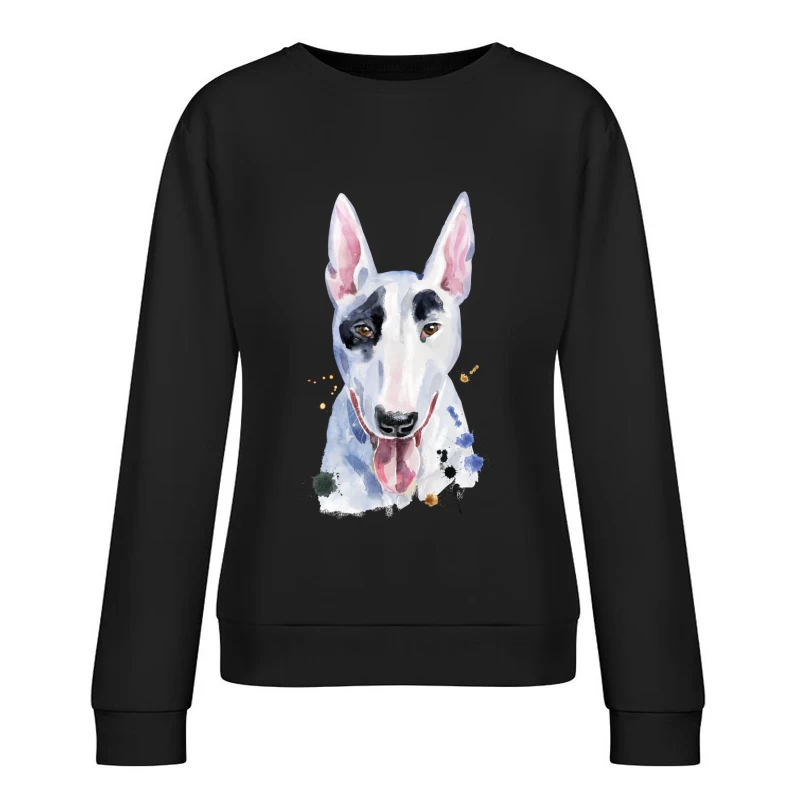 Portrait artistique de bouledogue Femme Sweat-shirt à enfiler