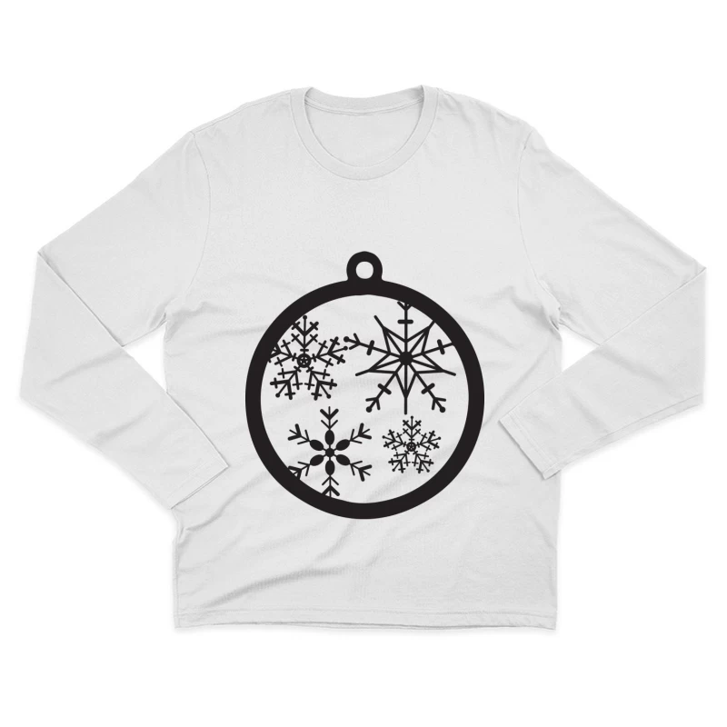 Décoration de Noël avec Flocons de Neige Homme Manches Longues T-Shirt