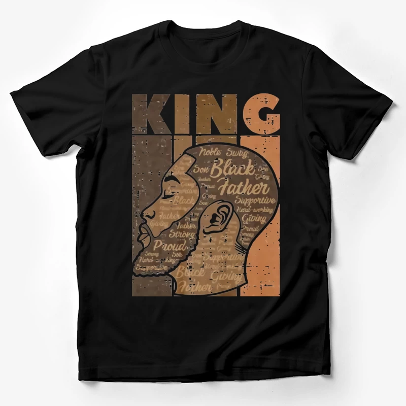 Stolzer Schwarzer Vater Portrait Herren T-Shirt