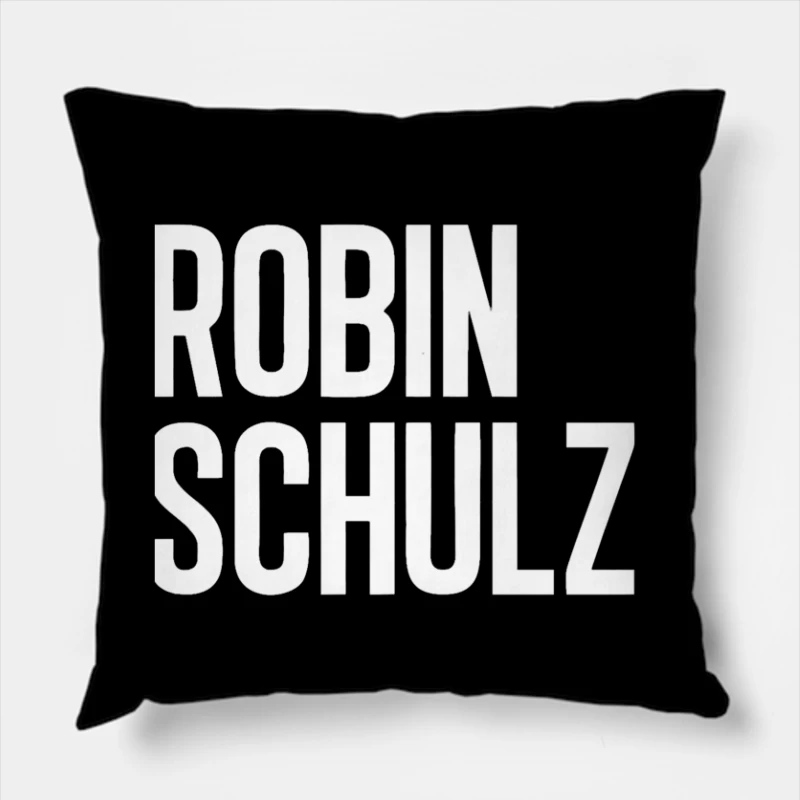 Robin Schulz Text Outline Typography Throw Pillow