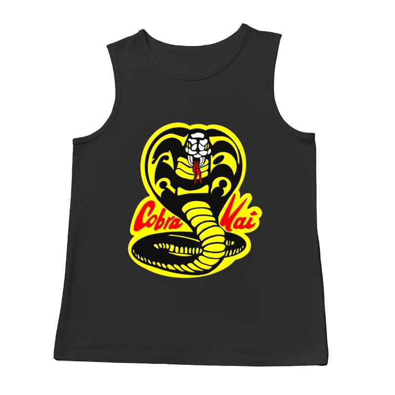 Cobra Kai Martial Arts Dojo Logo with Strike-Ready Snake Male Tank Top