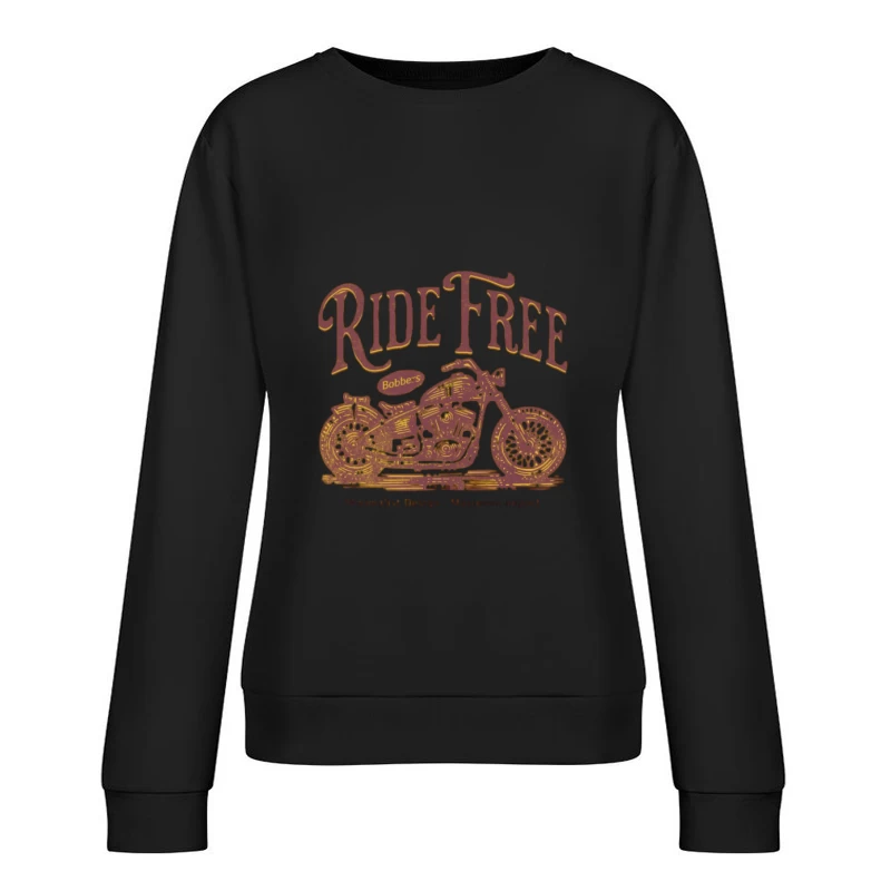 Frei Fahren mit Minimalistischem Motorrad Design Damen Pullover Sweatshirt