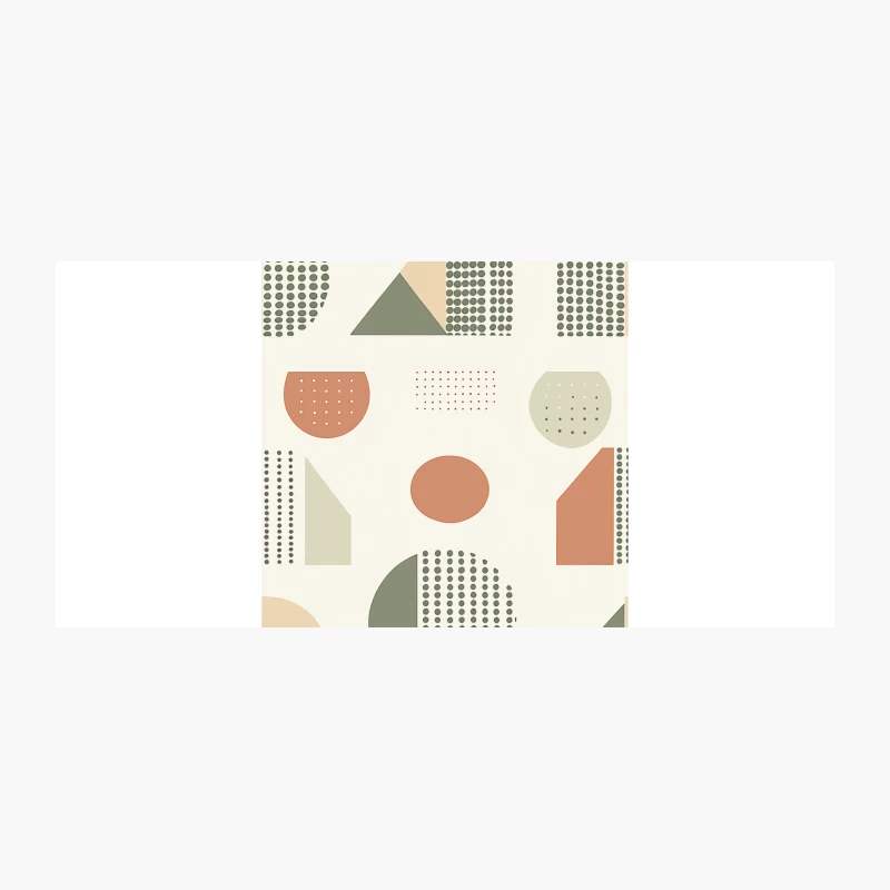 Minimalist Geometric Abstract Pattern with Pastel Shapes and Dots Coffee Mug