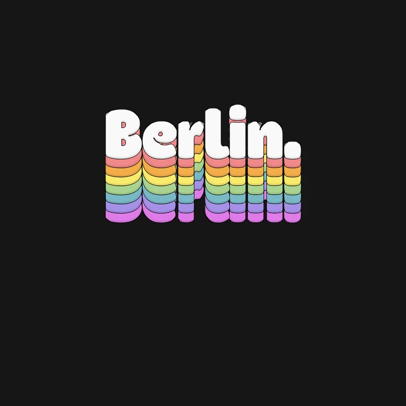 Berlin  Retro Typography Design Desk Mat