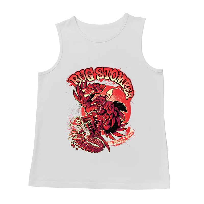 Fierce Cartoon Creature Artwork Male Tank Top