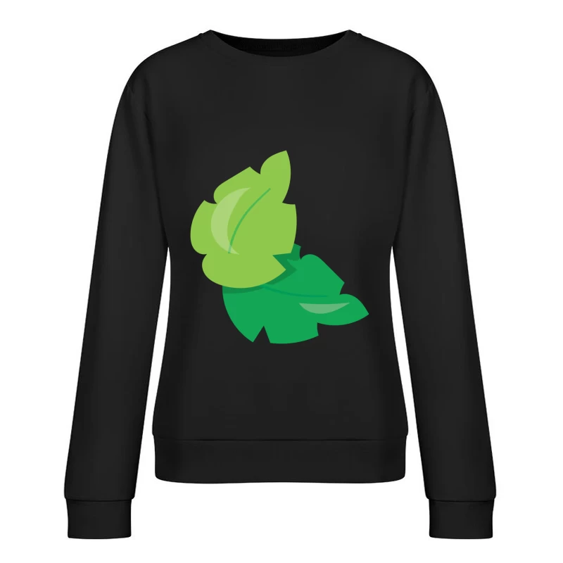 Deux feuilles superposées Femme Sweat-shirt à enfiler