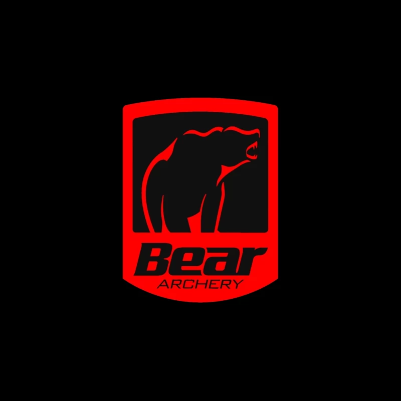 Bear Archery Company Red Logo Design Tapestry