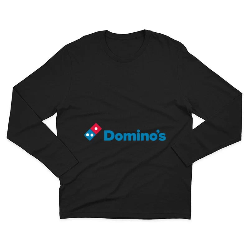 Domino's Pizza Corporate Logo in Blue and Red Male Long Sleeve T-Shirt