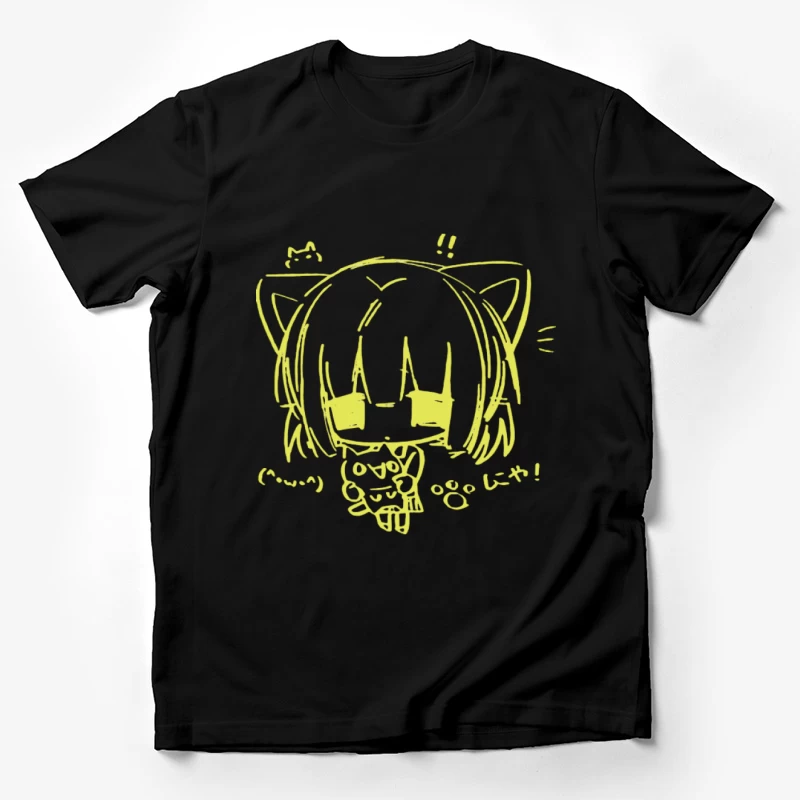 Kawaii Katze Chibi Skizze Herren T-Shirt