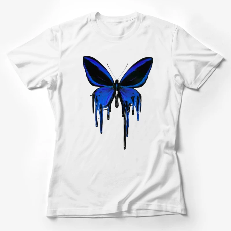 Blaue Schmetterling mit Tropfen-Effekt Damen T-Shirt