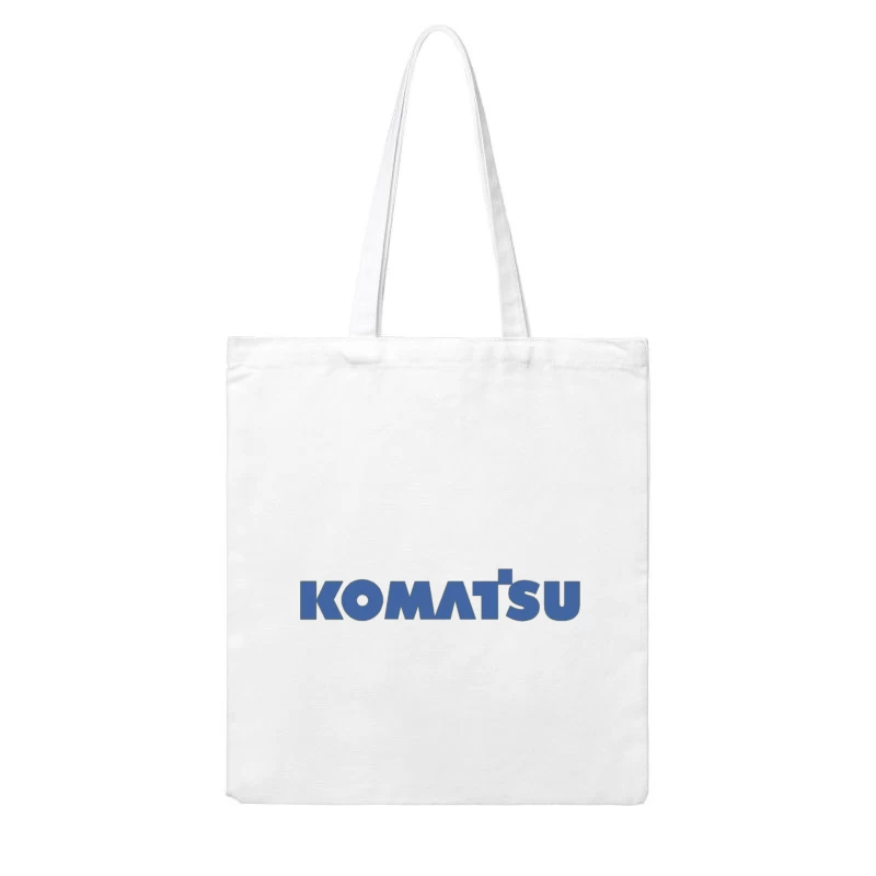 Komatsu Industrial Equipment Company Logo in Blue Cotton Tote Bag