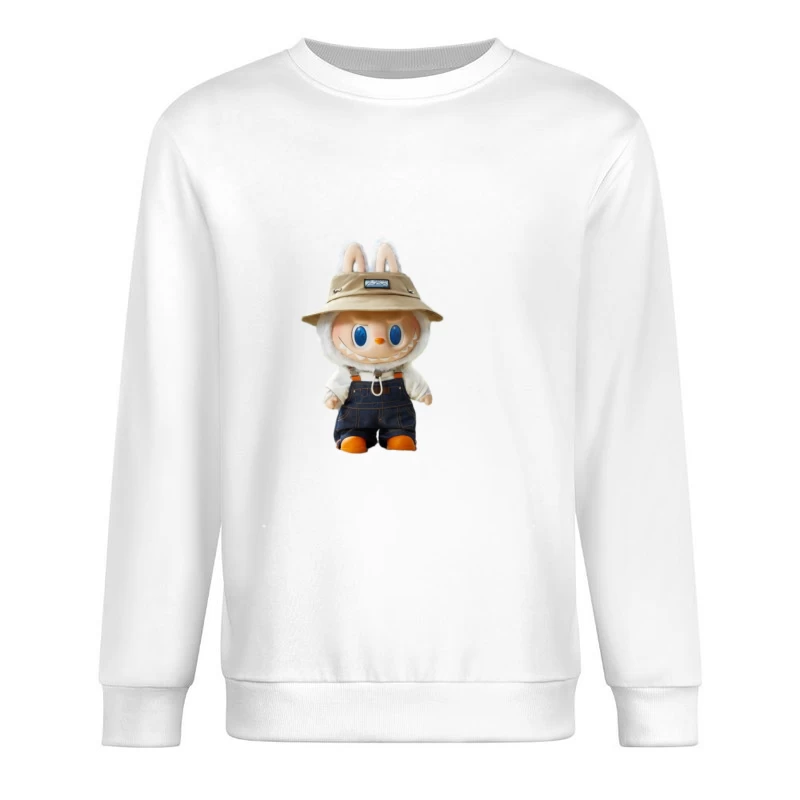 Niedliche Figur mit Hasenohren und Hut Herren Pullover Sweatshirt