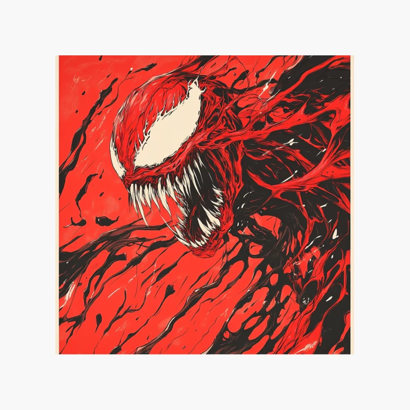 Carnage: Marvel's Ferocious Red Symbiote Villain Cotton Tote Bag