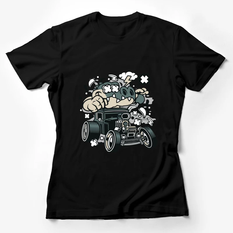 Monstre en Colère dans Voiture Femme T-Shirt
