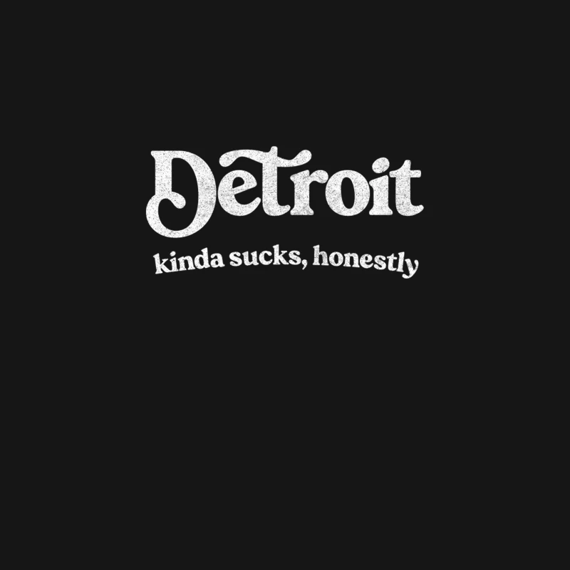 Detroit Sucks - Retro Style Typography Design Desk Mat