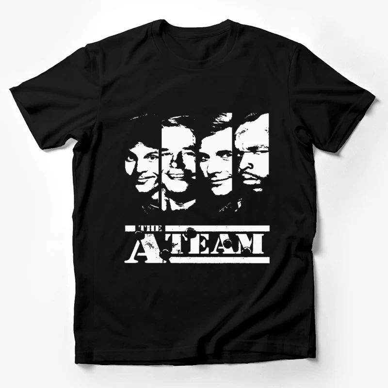 Minimalist Line Drawing of Multiple Faces Male T-Shirt