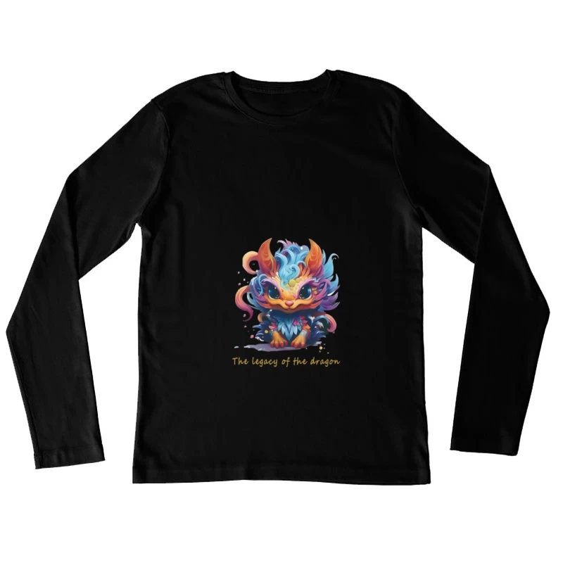 Das Erbe des Drachens: Fantasie und Farben Damen Langarm T-Shirt