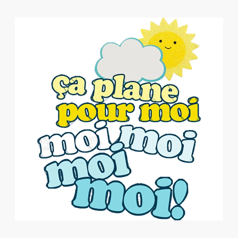 Ca Plane Pour Moi! Slogan Throw Pillow