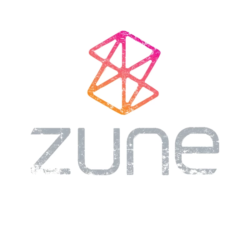 Zune Logo: Geometric Pink and Orange Gradient Design Tapestry