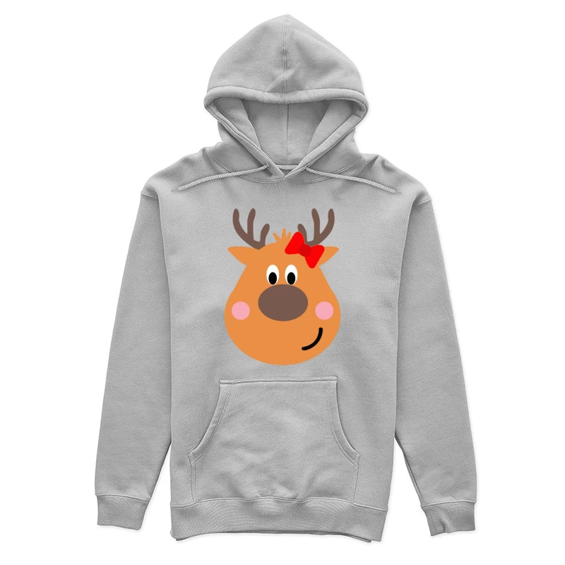 Renne mignon avec nœud rouge Femme Sweat à capuche