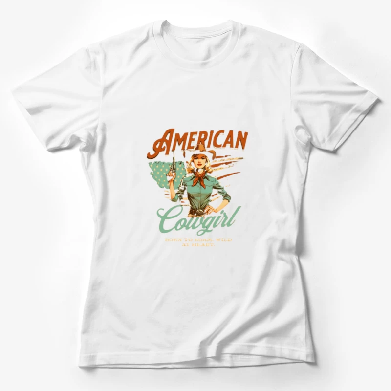 Illustration de Cowgirl Américaine Femme T-Shirt