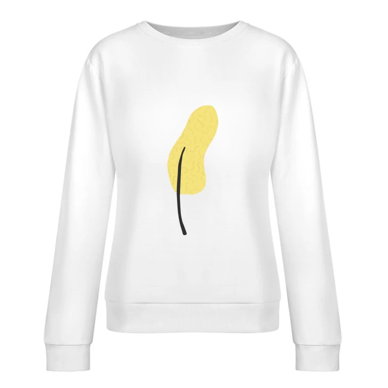 Feuille abstraite sur fond texturé Femme Sweat-shirt à enfiler