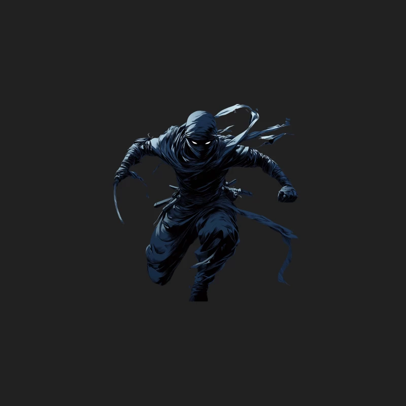 Stealthy Ninja Warrior in Dark Action Fantasy Bucket Hat