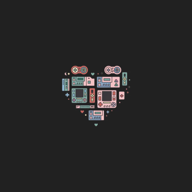 Nostalgic Heart of Retro Gaming: Pixelated Handheld Consoles Bucket Hat