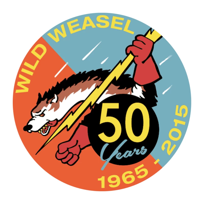 Wild Weasel 50 Years Pin