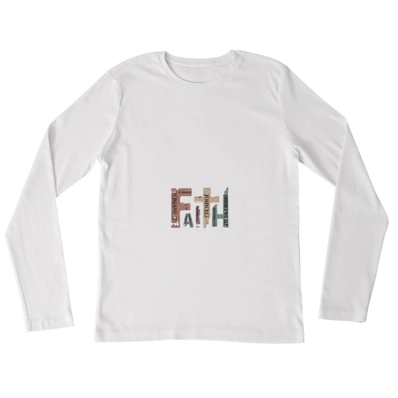 Message de foi avec versets bibliques Femme Manches Longues T-Shirt