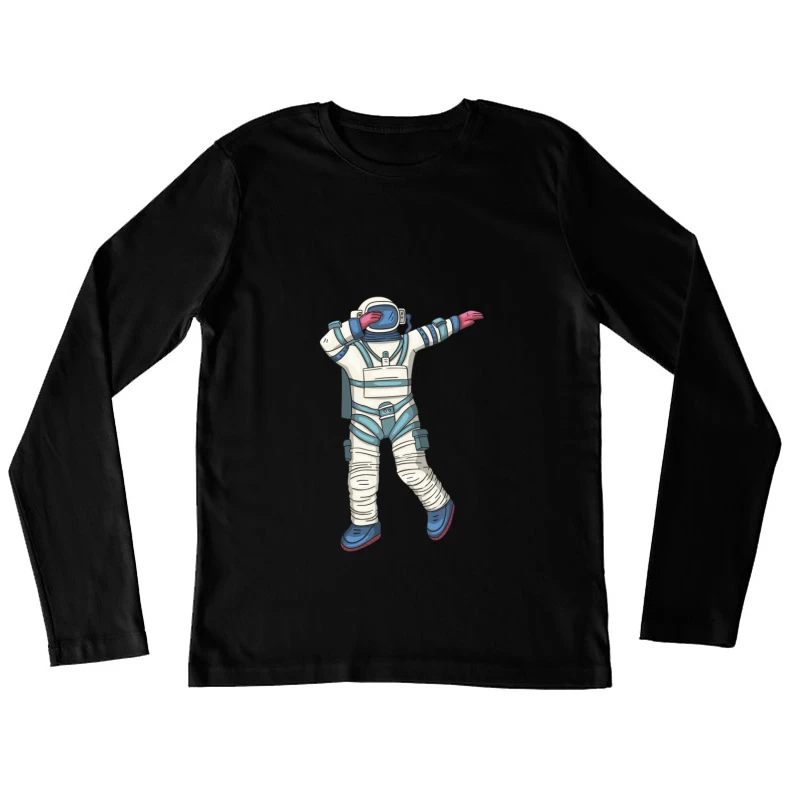 Astronaut tanzt im Raum Damen Langarm T-Shirt
