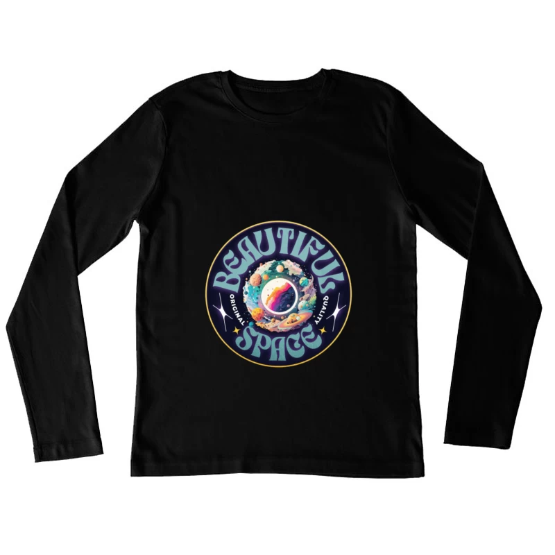 Planeten und Raumkunstwerk Damen Langarm T-Shirt