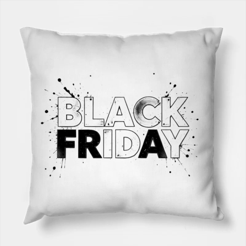 Black Friday Shopping Discounts and Promotions Throw Pillow