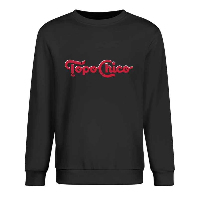 Vintage Topo Chico Red Logo Design Male Pullover Sweatshirt