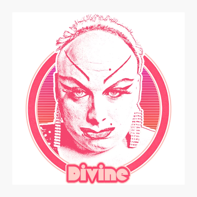 Divine  80s Style Retro Fan Art Design Pin
