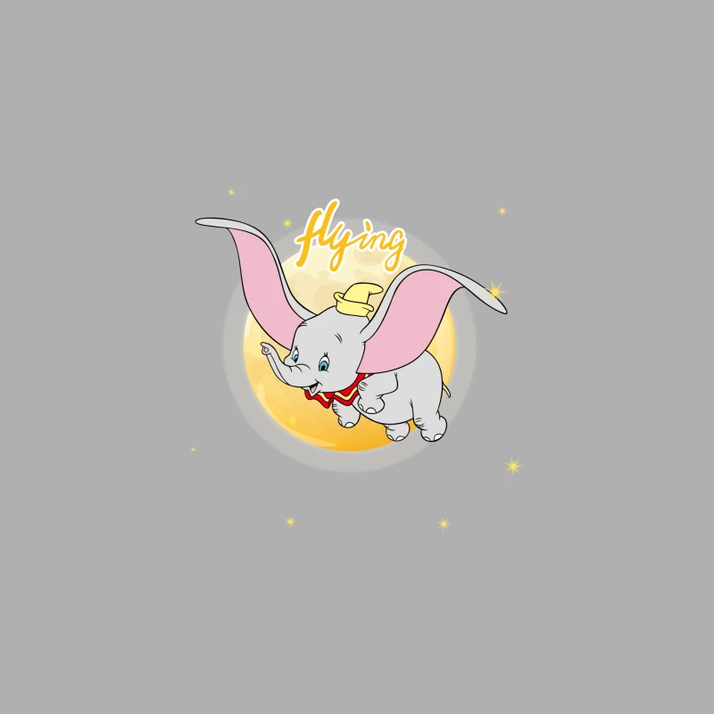 Fliegender Elefant im Mondlicht Herren Tanktops