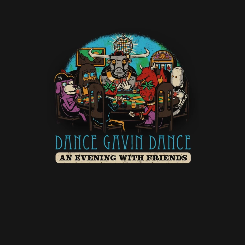 Dance Gavin Dance: Cartoon Characters Playing Poker Under Disco Ball Female Long Sleeve T-Shirt