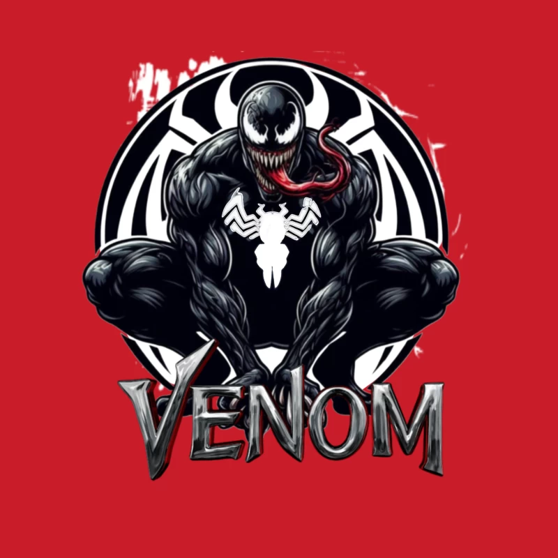 Venom Comic Art Female Pullover Hoodie