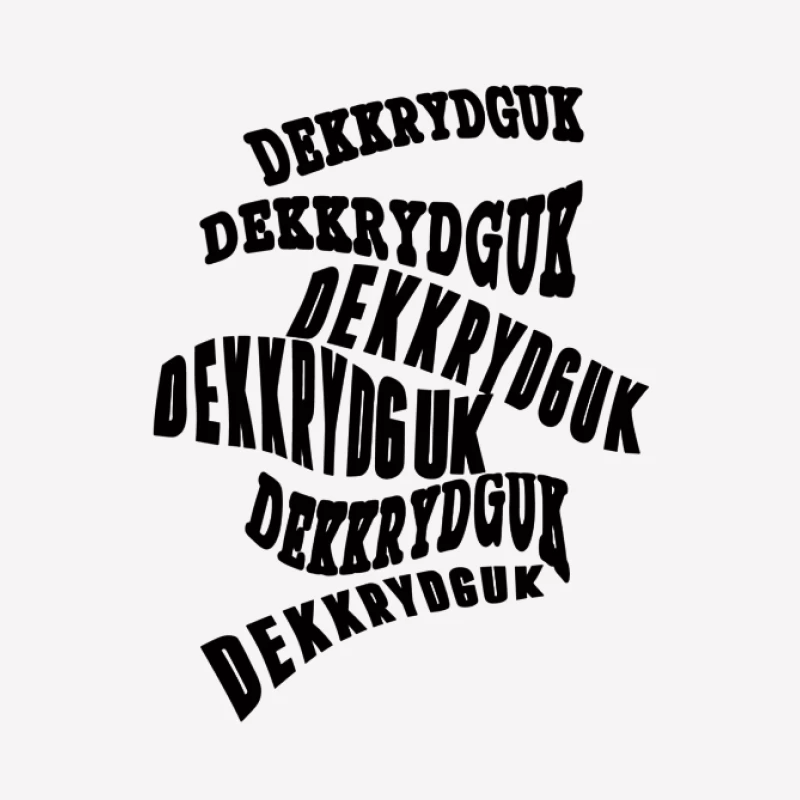 Optischer Effekt mit Schrift Damen T-Shirt